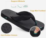Arch Support Flip Flops for Women - All Black