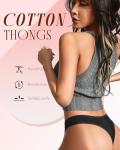 Soft Cotton Thongs for Women - 6 Pack