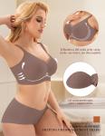 Cozy Wireless Push-Up Bralette in Coffee, XL