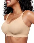Wireless Seamless Plus Size Lounge Bra - Nude