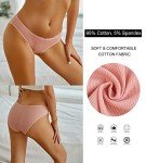 FINETOO Women's Cotton Briefs Set Sexy Underwear V Waist Underwear Comfortable Lingerie Women Seamless Hipster Multipack XS-XL