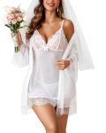 Avidlove Women's Lace Bridal Lingerie and Robe