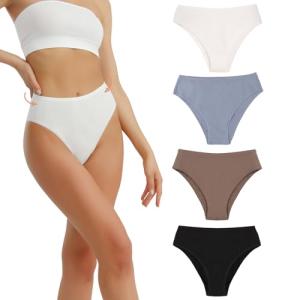 Ziboola Women's Plus Size Cotton High Waisted Briefs