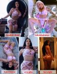 Avidlove Strappy Pink Lingerie Set with Garter