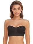 Lusait Wireless Strapless Silicone Padded Bandeau Bra