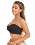 Lusait Wireless Strapless Silicone Padded Bandeau Bra