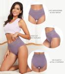 Wealurre High Waisted Cotton Bikini Panties 5 Pack