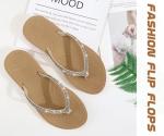 Rhinestone Flip Flops with Arch Support Sandals