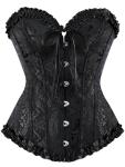 Lace-Up Overbust Corset Top for Women