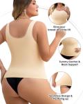 Tummy Control Seamless Cami Tank Top - Beige