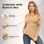 Beige Shapewear Camisole with Built-in Bra XL