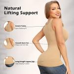 Beige Shapewear Camisole with Built-in Bra XL