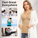 Beige Shapewear Camisole with Built-in Bra XL