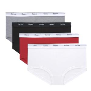 Hanes Women's Breathable Stretch Cotton Boyshorts 4-Pack
