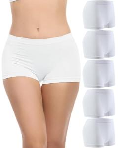 Begrily Women's Seamless Boy Shorts - 5 Pack