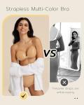 Niidor Sticky Strapless Push-Up Bra for Low Cuts