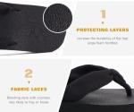 Arch Support Flip Flops for Women - All Black