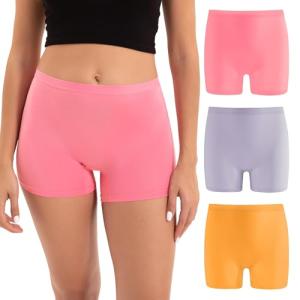 INNERSY Women's Silky Boyshorts 3-Pack in Vibrant Colors