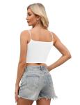4 Pack Women's Basic Spaghetti Strap Crop Tops