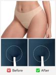 LUCKMEEY Seamless Cotton Thong Panties for Women