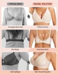 Butter-Soft Wireless Deep V Push Up Bra - Black M