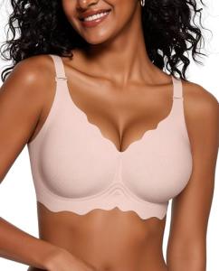 Pale Pink Seamless Wireless Push-Up Bra