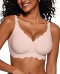 Pale Pink Seamless Wireless Push-Up Bra