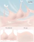 Pale Pink Seamless Wireless Push-Up Bra