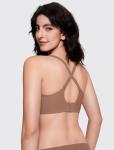 Deep V Mesh Wireless Push-Up Bra for Women