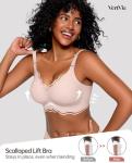 Pale Pink Seamless Wireless Push-Up Bra