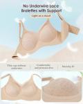Fairy Floral Lace Wire-Free Bralette in Beige