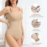Ysabeloom Strapless Tummy Control Bodysuit Shapewear