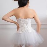 White Plus Size Victorian Corset for Women