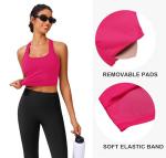 Padded Hot Pink Racerback Sports Bra for Women