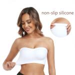 OBICUM Women's Comfortable Strapless Silicone Bandeau Bra