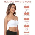 OBICUM Women's Comfortable Strapless Silicone Bandeau Bra