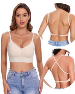 Lemolly Backless Padded Multiway Bra for Women