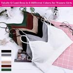 6-Pack V Neck Padded Bralettes for Women