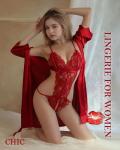 Sexy Lace Crotchless Bodysuit with Silk Robe