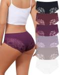 LEVAO Lace Seamless Cheeky Bikini Panties 6 Pack