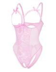 Avidlove Lace Babydoll Sleepwear Bodysuit - Pink