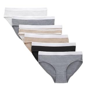 Hanes Tween Girls' Cotton Boyshort and Hipster 6-Pack