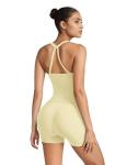 Pale Yellow 2-Piece Workout Set with Shorts and Tank
