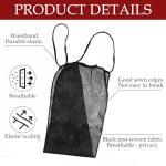 100 Pack Disposable Black Thong Panties for Spa