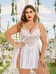 Avidlove Plus Size Lace Babydoll Nightgown