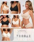 LXOXL Wireless Seamless Push Up Bra for Women