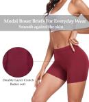 Wirarpa Women's Soft Modal Boy Shorts - 6 Pack