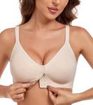 Lemorosy Front Closure Wireless Bra for Women