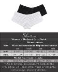 SHARICCA Women's Black & White Ruffle Mesh Boyshorts