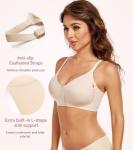Lemorosy Front Closure Wireless Bra for Women